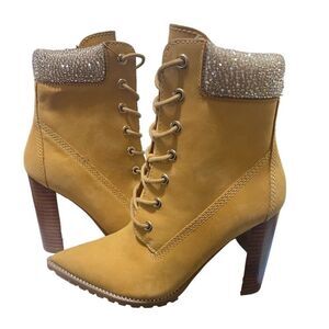 Steve Madden Karmen Cognac Studded Ankle Boots‎ NWOT